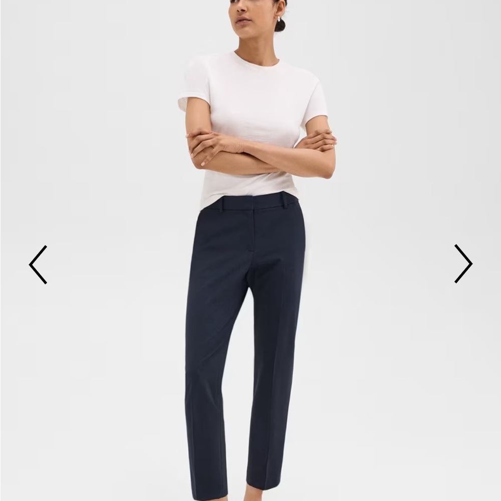 THEORY Treeca Wool/Elastane Slim Pants• 2